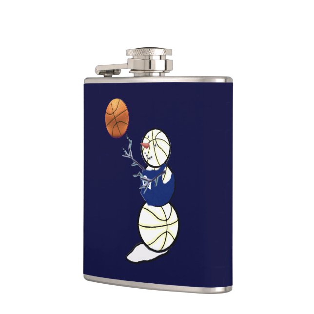 Basketball Snowman Hip Flask (Left)