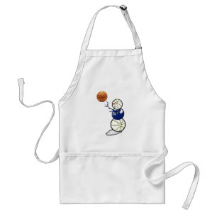 Basketball Snowman Standard Apron