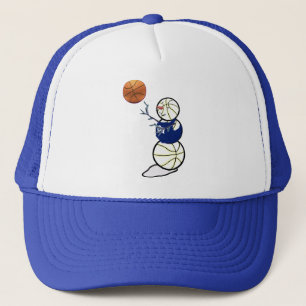 Basketball Snowman Trucker Hat