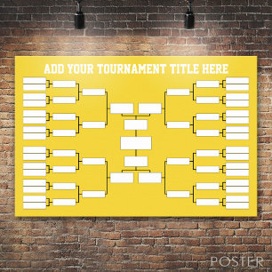 Basketball Soccer Sports Tournament Bracket Poster