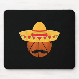 Basketball Sombrero For Cinco De Mayo Fiesta Celeb Mouse Pad