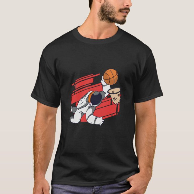 basketball spaceman space T-Shirt (Front)
