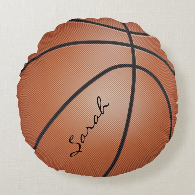 Basketball Sport | DIY Name Round Cushion (Front)
