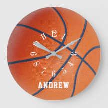 Basketball sport fans & team members Large Clock