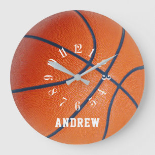 Basketball sport fans & team members Large Clock