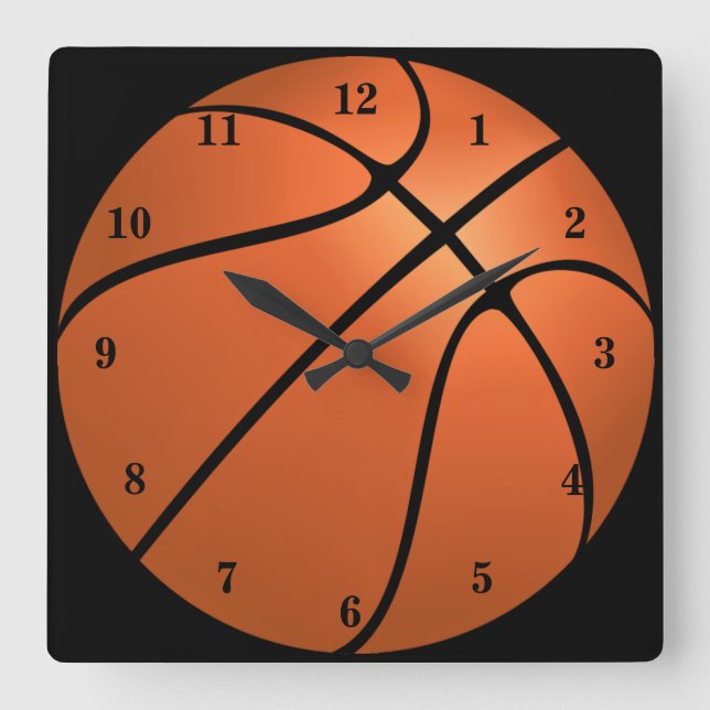 Basketball - Sport Square Wall Clock (Front)