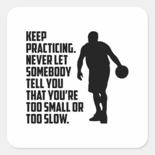 Basketball Sports Basketball Player Team Fan Gift Square Sticker