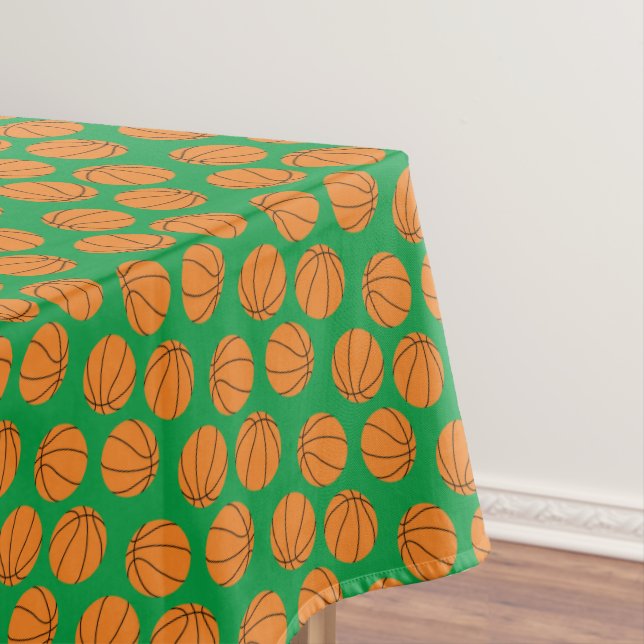 Basketball Sports Birthday Party Tablecloth (In Situ)