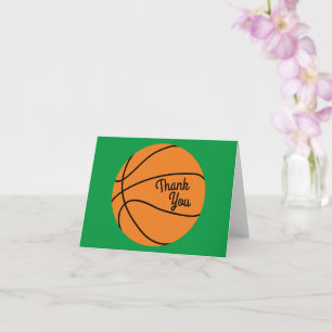 Basketball Sports Birthday Party Thank You Card
