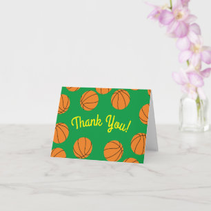 Basketball Sports Birthday Party Thank You Card