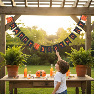 Basketball Sports Boy 10th Birthday Party  Bunting