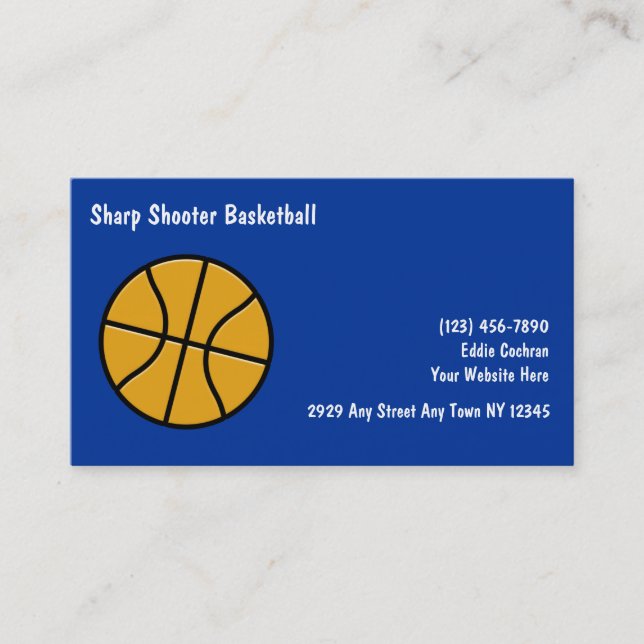 Basketball Sports Business Cards (Front)