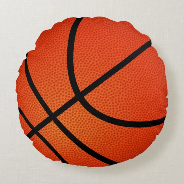 Basketball Sports Fun Round Cushion (Front)