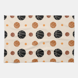 Basketball, Sports Gift Pattern Tea Towel