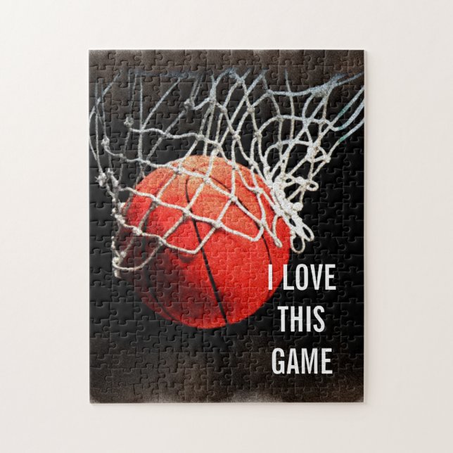 Basketball - Sports Illustration Art Jigsaw Puzzle (Vertical)