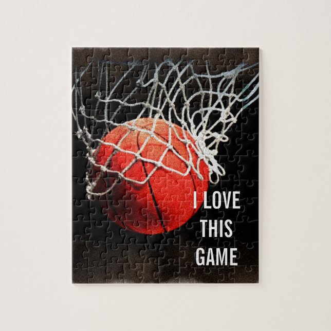 Basketball - Sports Illustration Art Jigsaw Puzzle (Vertical)