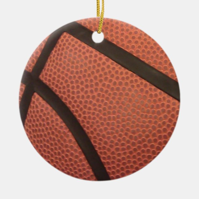 Basketball Sports Image Ceramic Ornament (Front)