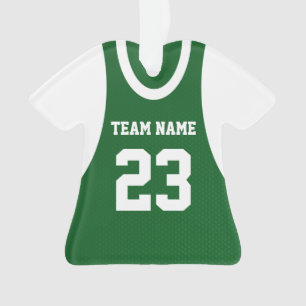Basketball Sports Jersey Green Ornament