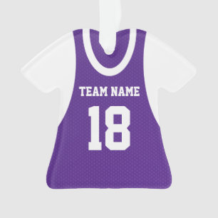 Basketball Sports Jersey Purple with Photo Ornament
