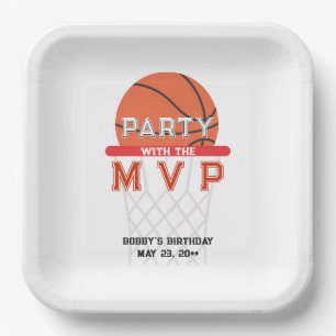 Basketball Sports Jumpman Theme Any Age Birthday Paper Plate