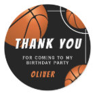  Basketball Sports Kids Birthday Thank you