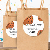 Basketball Sports Kids Birthday Thank you