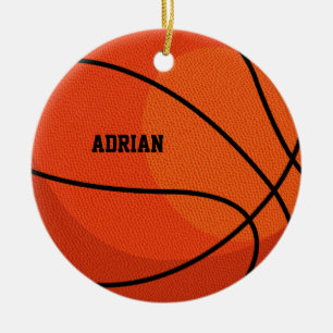 Basketball Sports Personalised Christmas Ceramic Ornament
