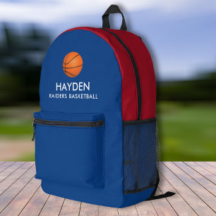 Basketball Sports Team Personalised Colours Name  Printed Backpack