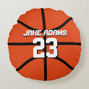 Basketball Sports Team Personalised Round Pillow