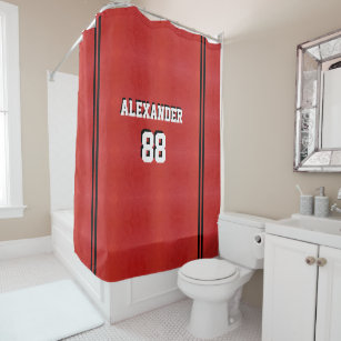 Basketball Sports Team Personalised Shower curtain