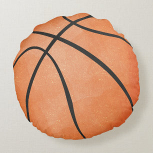 Basketball Sports-Themed Rooms Athletic Decor Fun  Round Cushion