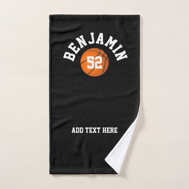 Basketball sports towel, coach bath towel (Hand Towel)