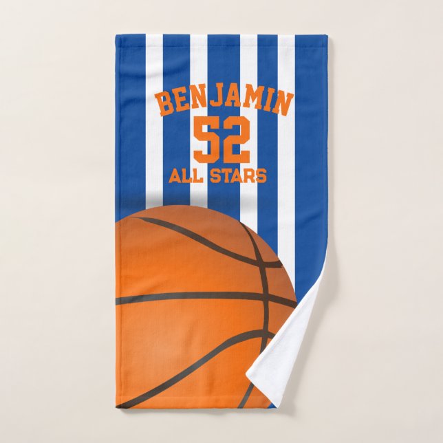 basketball sports towel, coach bath towel (Hand Towel)