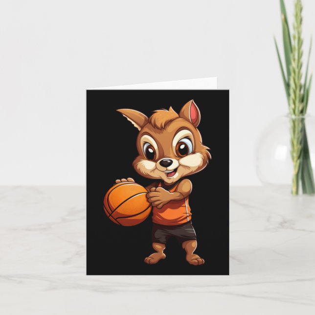 Basketball Squirrel  Card (Front)