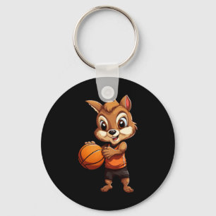 Basketball Squirrel Key Ring