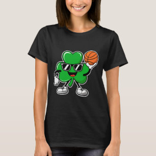 Basketball St Patricks Day Boys Shamrock Kids Todd T-Shirt