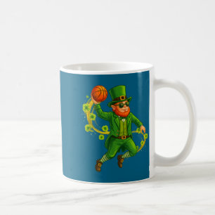 Basketball st patricks day leprechaun saint coffee mug