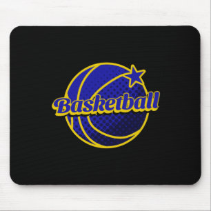 Basketball Star Blue And Yellow Mouse Pad