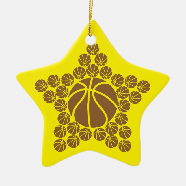Basketball Star Ceramic Ornament (Front)