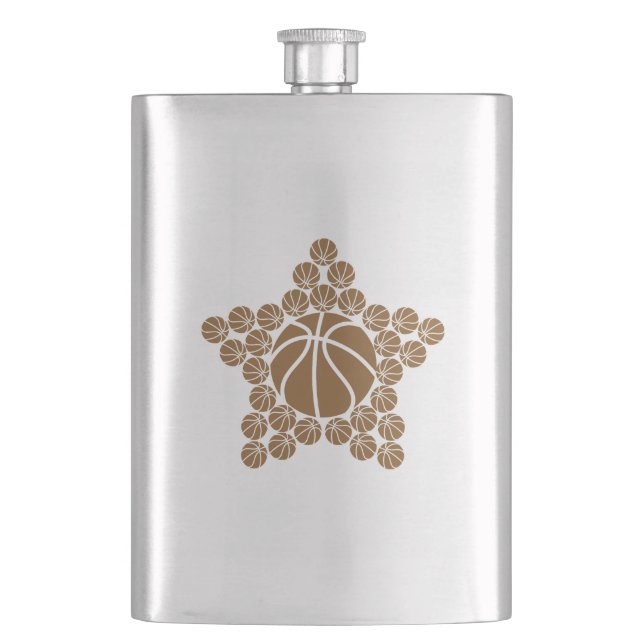 Basketball Star Hip Flask (Front)
