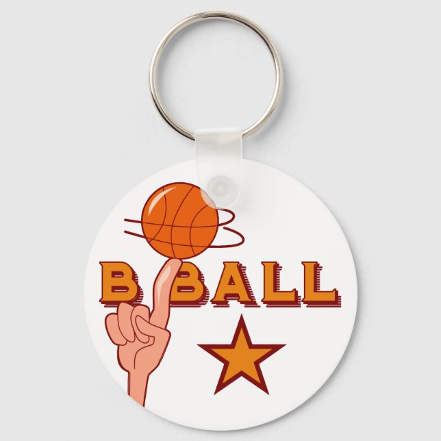 Basketball Star T-shirts and Gifts Key Ring (Front)