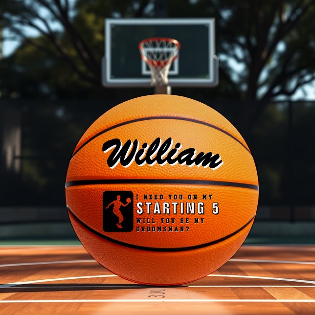 Basketball Starting Five Groomsman Proposal (Basketball Starting 5 Groomsman Proposal
)