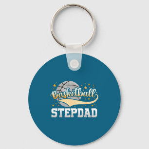 Basketball stepdad fathers day key ring