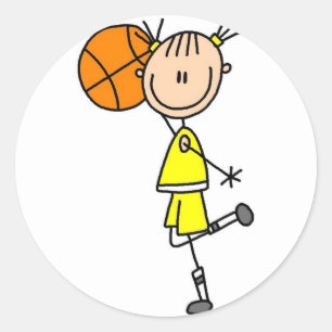 Basketball Stick Figure Sticker