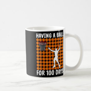 Basketball Student 100th Day Having Ball 100 Days Coffee Mug