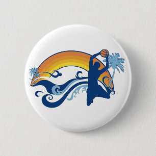 basketball. summersetz. 6 cm round badge