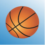 Basketball Super Budget Special Photo Sculpture Magnet<br><div class="desc">Basketball Icon Blue Background Go shoot some hoops with this great design.Add your own text or monogram to customise it for your favourite sport nut.</div>