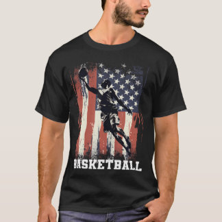 Basketball Support The Team Flag Usa Hoops Dream A T-Shirt
