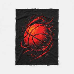 Basketball Swirl Game Day Fleece Blanket