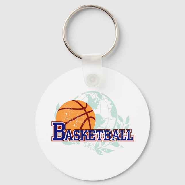 Basketball T-shirts and Gifts Key Ring (Front)